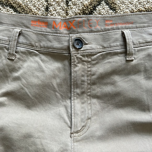 Men’s Ultimate Flex Khaki Pants 36”W X 34”L Urban Pipeline 96% Cotton Beige Good - Picture 2 of 7